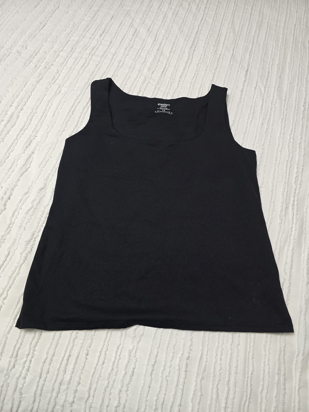 Dressbarn Black Scoop Neck Sleeveless  Top